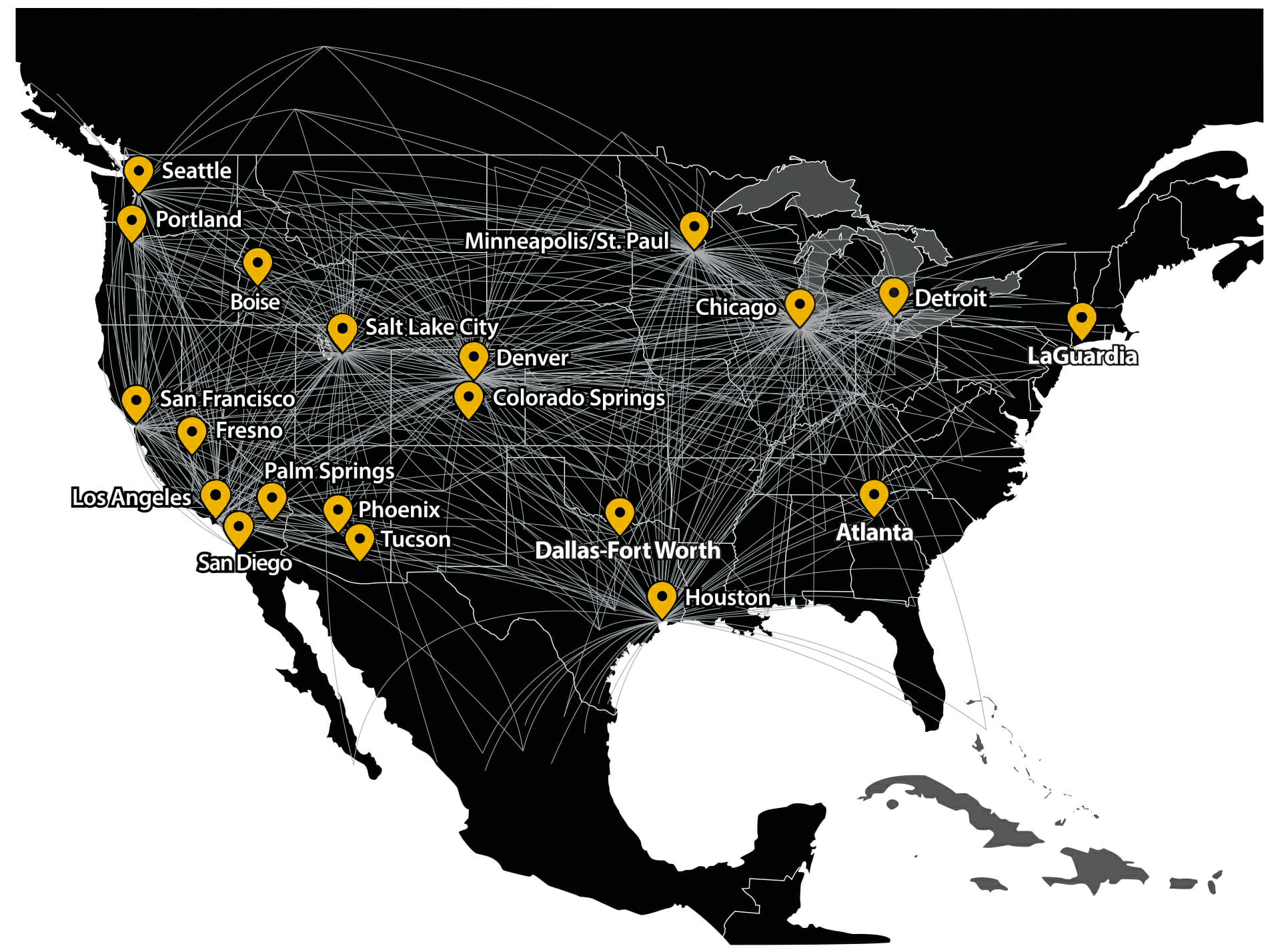 Skywest Route Map
